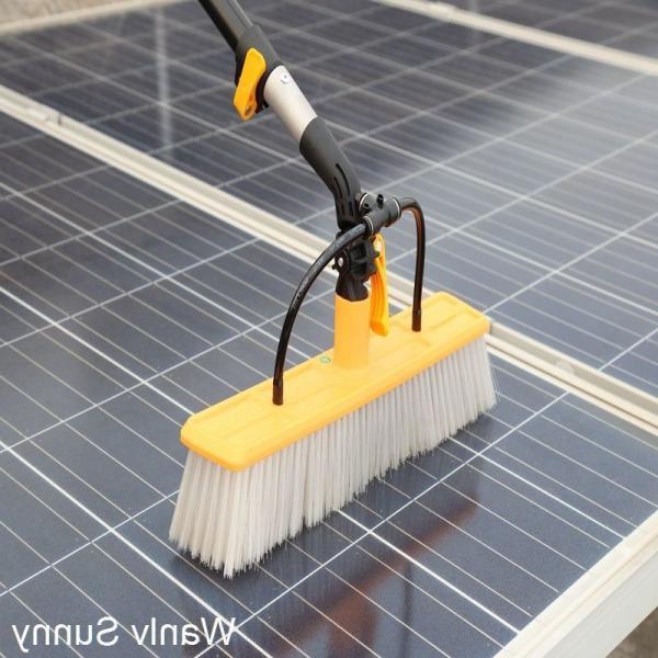 7.5 M Pôle d'alimentation en eau pour le nettoyage des panneaux solaires Brosse manuelle et outils de nettoyage des fenêtres