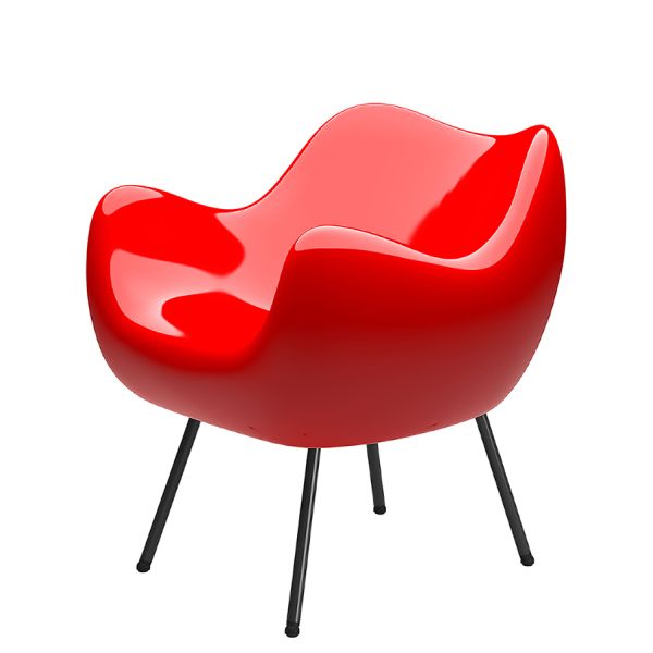 Upholstered Version Fiberglass Arm Chair RM58 Soft Abrasion Resistance