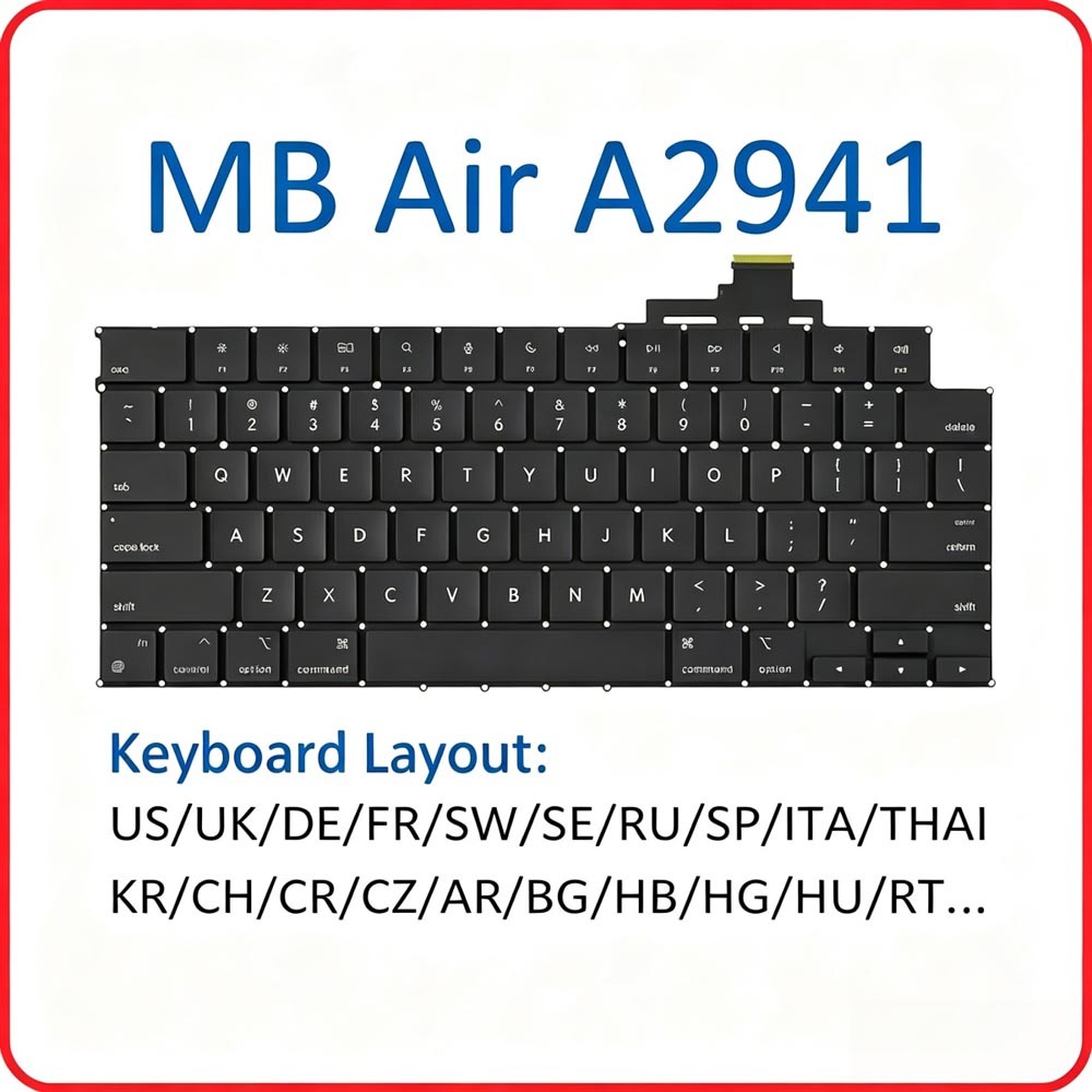 Brand New High-Quality MacBook Keyboard with Multiple Language Layouts Compatible with MacBook Air M2 15.3 Retina