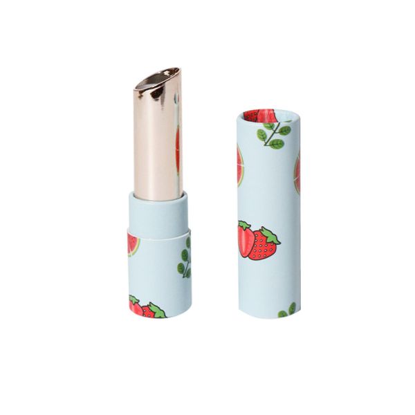 Tubo redondo del protector labial del papel de la cartulina de la barra de labios de la caja de lujo del tubo para empaquetar