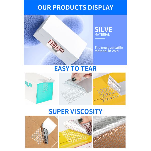 Embossing Tamper Evident Labels Anti Counterfeit Labels Digital Printed