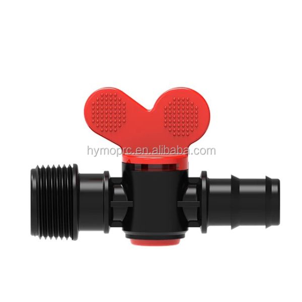 White Grey Standard DIN Manufacture 16mm 20mm Male Thread Irrigation Mini Plastic Valve