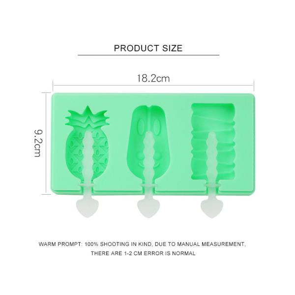 3 bandejas Multifunction do cubo de gelo do silicone das cavidades para o gelado