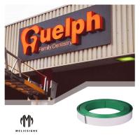 Couleur peignant la couleur verte 100 mètres de la Manche de la lettre une de côté de bord d'aluminium de chapeau d'équilibre