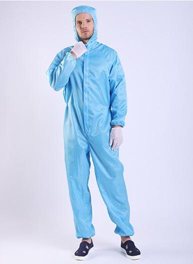 ESD Clean Room Clothing Hooded Coverall White Size S - 3XL