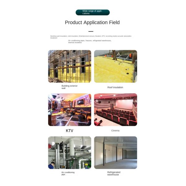 Glass Wool Acoustic Fiberglass Wall Panels Thermal Insulation 20M*1.2M