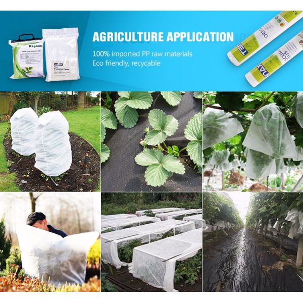 Дружественная к Эко крышка земледелия цвета черноты 30gsm не сплетенная для овощей