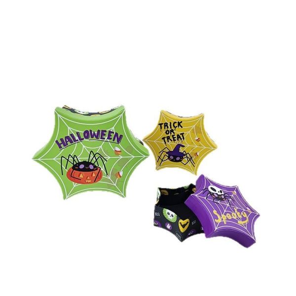 Custom Halloween Hexagonal Gift Box Spider Web Pumpkin Cartoon Design Novelty Candy Packaging Festive Party Favor Box