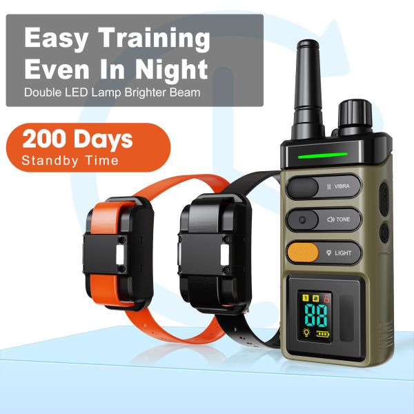 Professional Training Eco-friendly TPU ABS Anti-Barking Dog Trainer Smart Collar Color Screen Rechargeable Battery IPX7 Agility