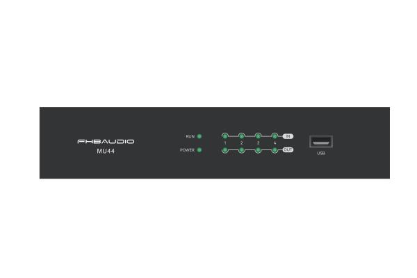 DC 12V Digital Signal Processor 4CH Aluminum Automatic Mixing 4 In 4 out