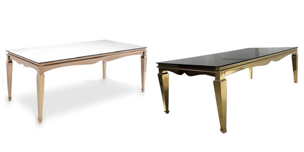 10 acontecimiento de acero inoxidable del hotel de la tabla de banquete del pie 2x6 2x4 de oro