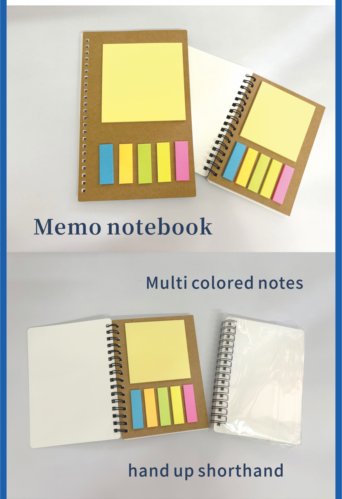 Promotion Sublimation Notebook Blanks A5/A6 Plastic Covers with Pads Memo Notebook Personalized Custom logo for Student