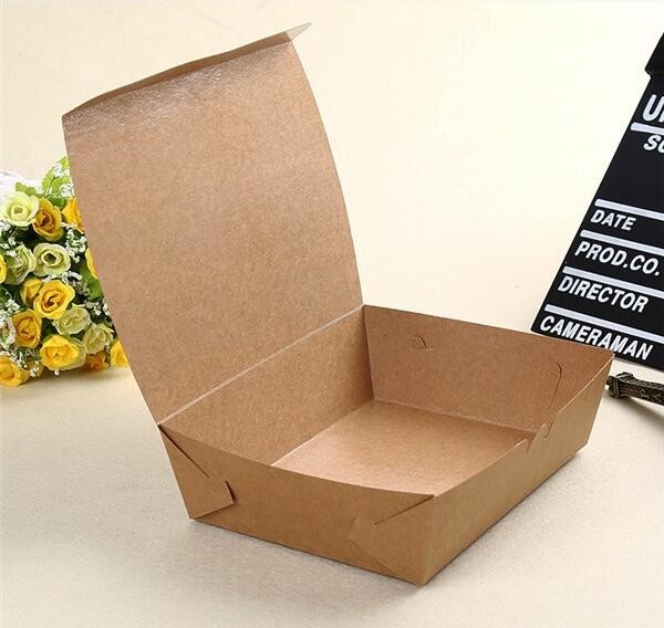 Disposable brown kraft paper boat paper food tray,Latest design food grade cardboard food fold paper boat trays bagease