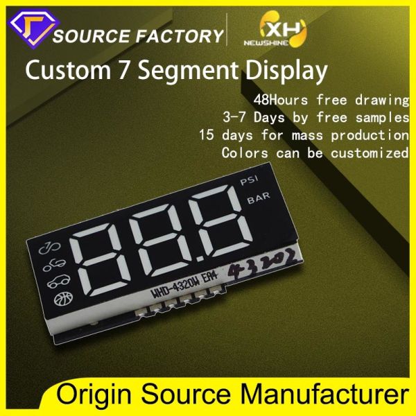 Original Factory Custom 7 Segment LED Display Arduino Super bright Car Pumps 7 Segment Custom Led Display Full color Customized Seven Segment Led Indoor Use