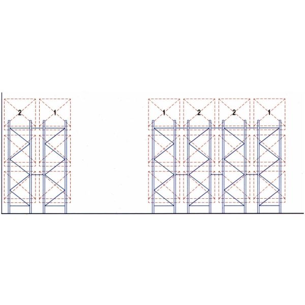 Four Rows Cold Steel Storage Shelving Racks For Factory Warehouse