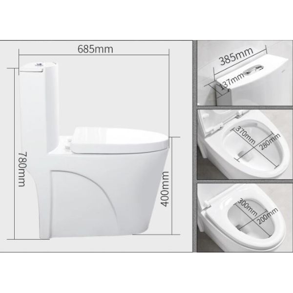 обдирка 300mm 400mm в WC изделий цельного туалета Siphonic санитарном