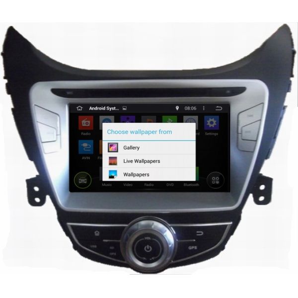 Ouchuangbo Car GPS Navigation DVD Multimedia Kit for Hyundai Elantra 2014 Android 4.4 3G Wifi Bluetooth iPod OCB-8058D