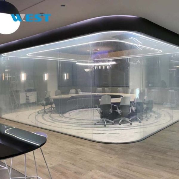 Dimmable Privacy Electronic Switchable PDLC Smart Tinting Glass Film For Home And Office Partition