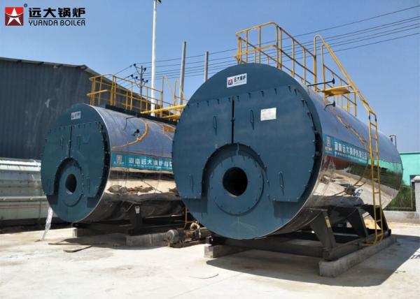 4 Ton / H Gas Fired Oil Steam Boiler , Horizontal Steam Boiler CE Certification