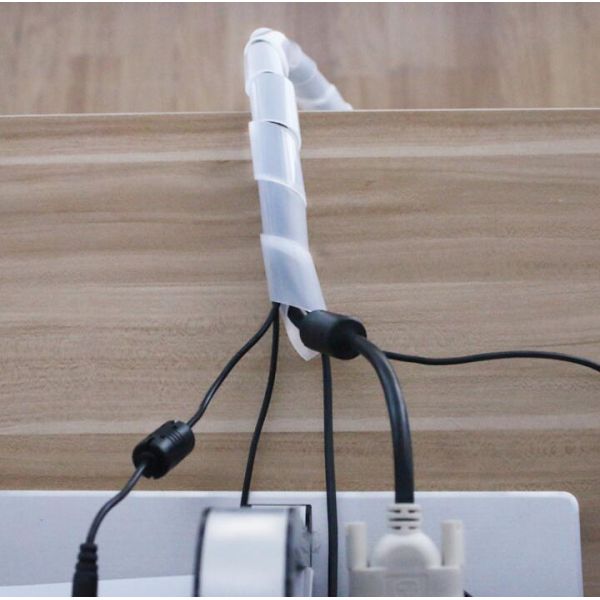 Plastic Wire Spiral Winding Tube Transparent / Black / White Winder Retractable