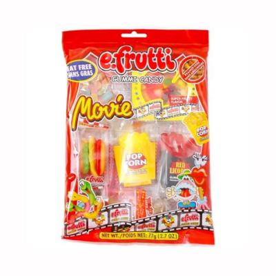Custom printed k food grade plastic candy packaging of three side sealing bags