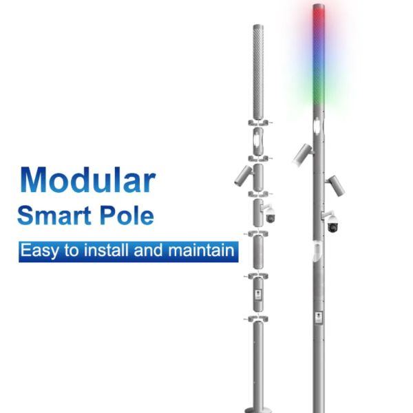 Outdoor Smart Solar Light Pole Wifi City Sensors Intelligent Street Light Pole