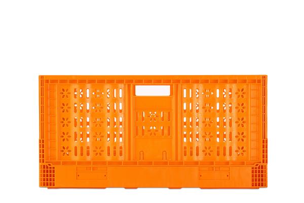 Foldable Vented Basket Food Grade Plastic Collapsible Crate for Stackable Logistics
