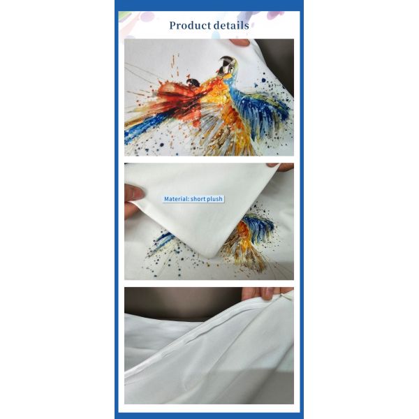 USA Warehouse Shipping 100% Polyester Short Plush Printed Pure White Pillow Case Custom Sublimation Printable Blank Pillow Case