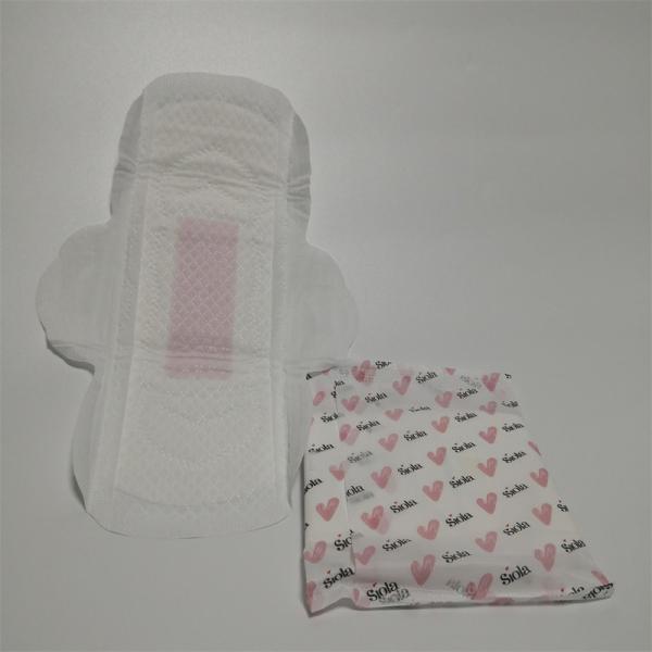 Organic Cotton Lady Anion Female Sanitary Napkin PE Film