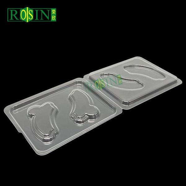 PVC Double Slot Shaping Clear Eye Mask Tray  Cosmetic Packaging Blister Plastic Inner box