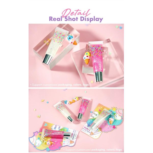 Tube Packaging Shimmer Essence Lip Gloss 9ml With Glittering Effect