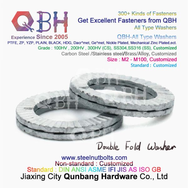 Конусность весны QBH DIN127 F959 DIN434 DIN436 NFE25-511 заземляя Serrated пружинные шайбы двойного замка собственной личности створки