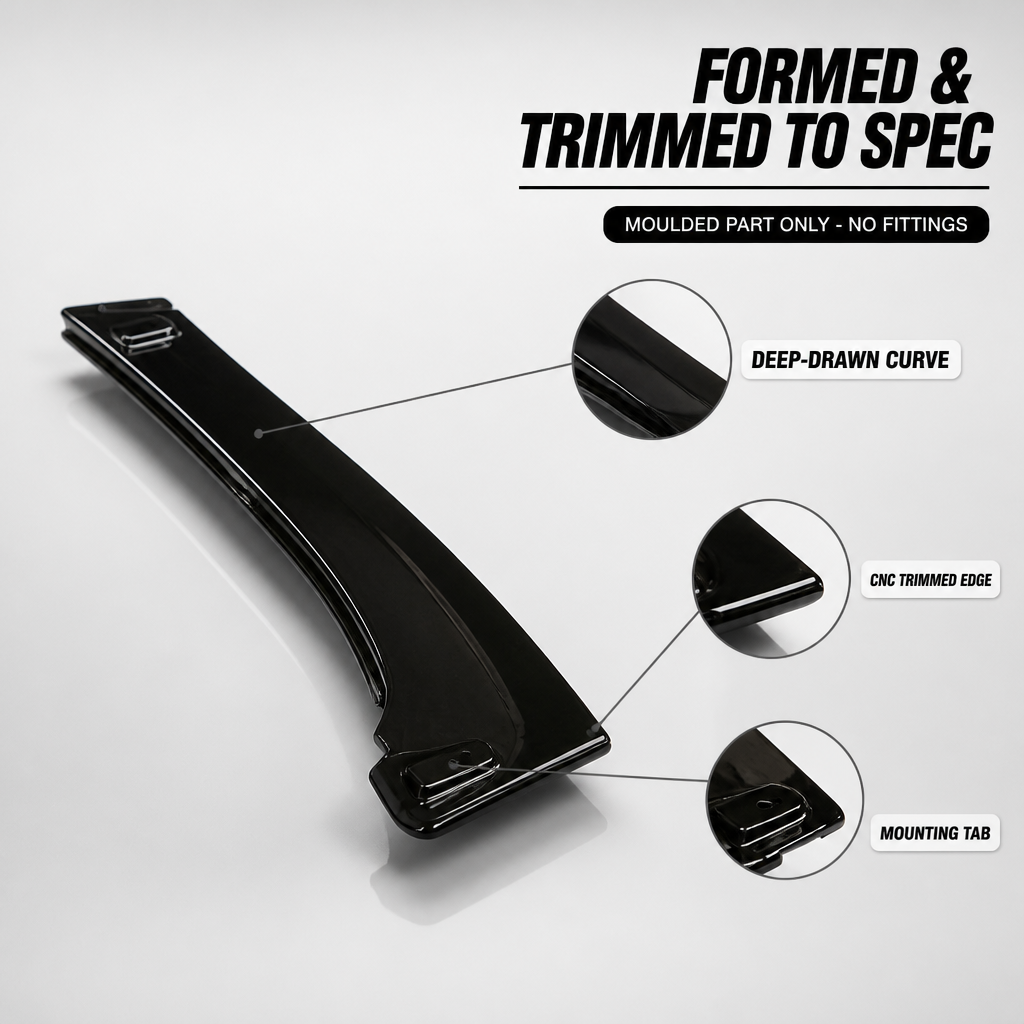 Custom Thick Sheet Forming ABS Car Bumper Lip Splitter Kit Deep-Drawn High Gloss Matte Any Shape OEM ODM Factory