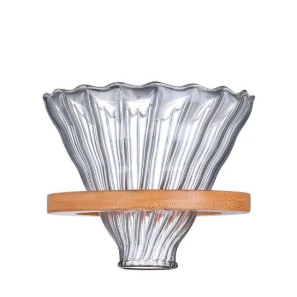 Transparent Reusable Glass Coffee Filter Funnel Dripper Coffee Tea Tools Quantity /