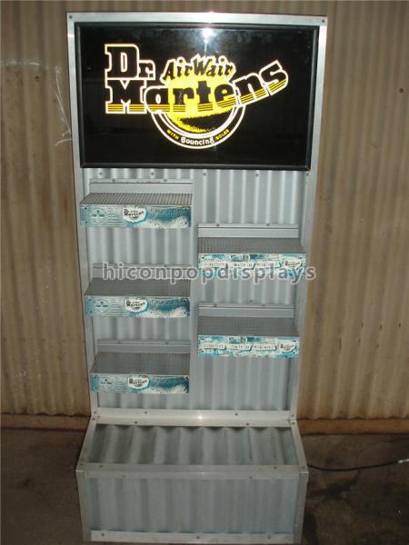 Free Standing Metal Display Racks Custom Advertising Shoes Display Rack For Store