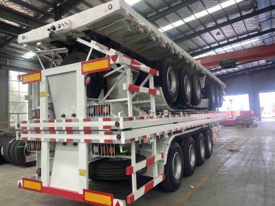CIMC 40 Ton 60t 2/3 Axle 20FT 40FT Container Chassis Used Flat Bed Gooseneck Skeleton Truck Flatbed Trailer