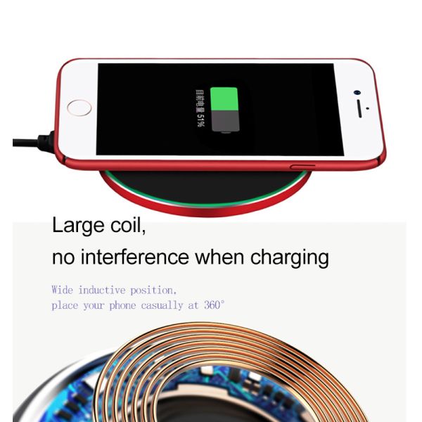 Simple and Fashion Design Wireless Fast Charger, Safe and High Quality Wireless Charger Pad