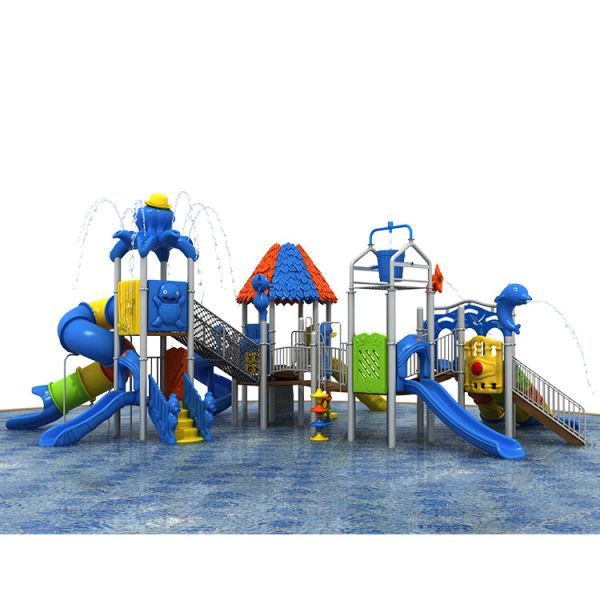 Оборудование аквапарк скольжения спортивной площадки YST 19080 подгонянное для детей на открытом воздухе