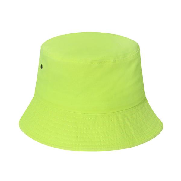 Retro Simple Breathable Fluorescent Cotton Bucket Hat For Women
