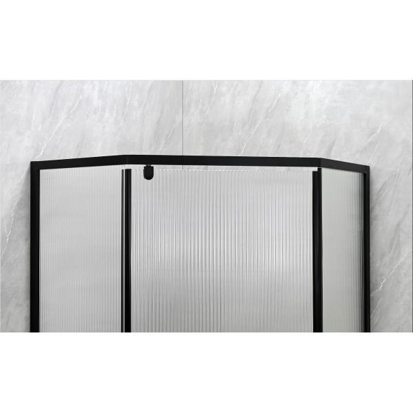 6mm Narrow Reeded Glass With Alum Frame For Modern And Stylish Bathroom