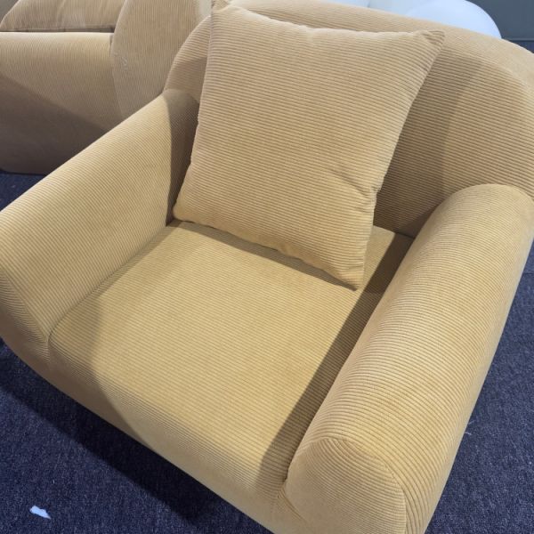 Modern Single Person Reclining Square Leisure Sofa Chair with Sponge Fabric Compressed Sofa for Living Room & Bedroom Villa Use