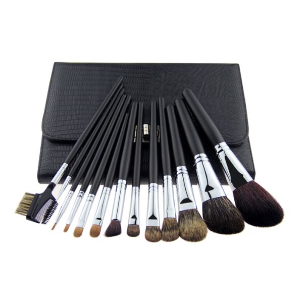 Full Foundation Makeup Brush Kits With Natural Hair and Copper Ferrule