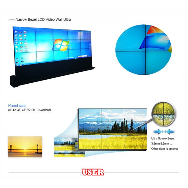 46 Inch Special LCD Video Wall Ultra Narrow Border Design Full HD