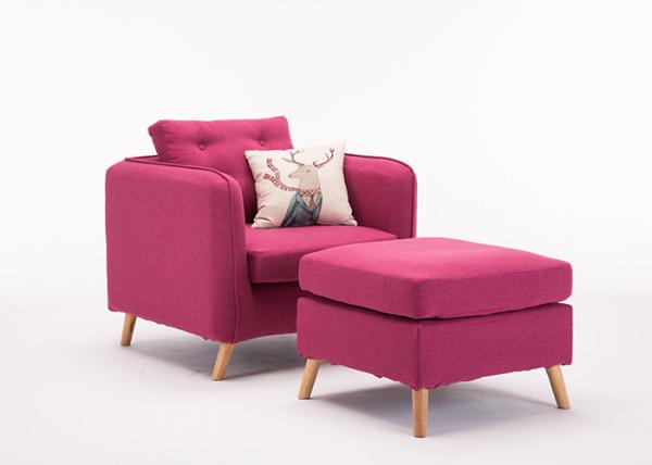 Combined Luxury Bedroom Furniture , Three Seater Modern Fabric Sofa Set