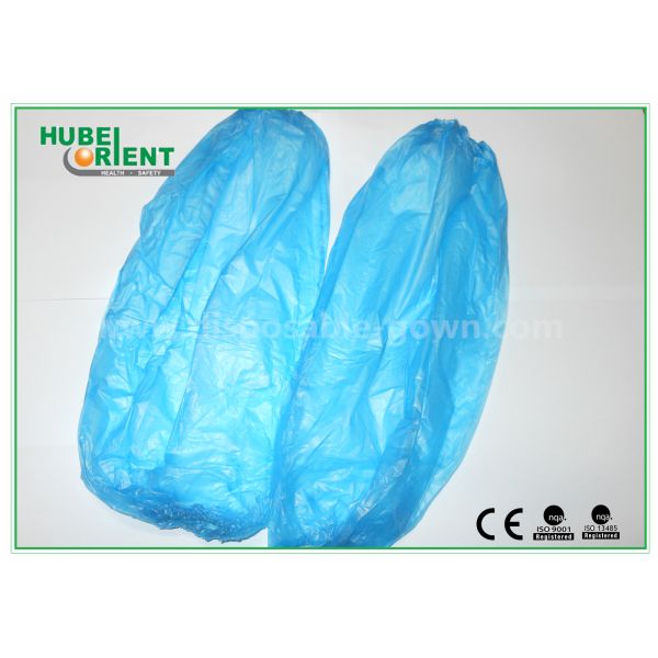 Бесплатный образец Чистые пластмассовые рукава/синие одноразовые рукава для кухни или ресторана