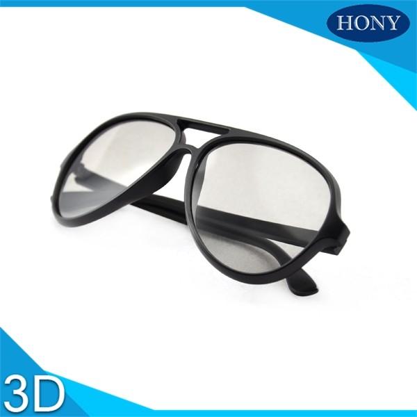Durable 3D  Passive Linear Polarized Glsses Matt Black Frame For Cinema