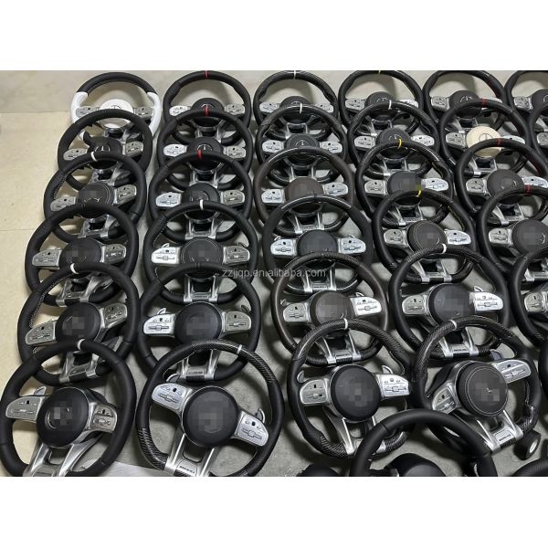 Mercedes-Benz Old Model AMG Carbon Fiber Steering Wheel 55cm Diameter Nappa Leather