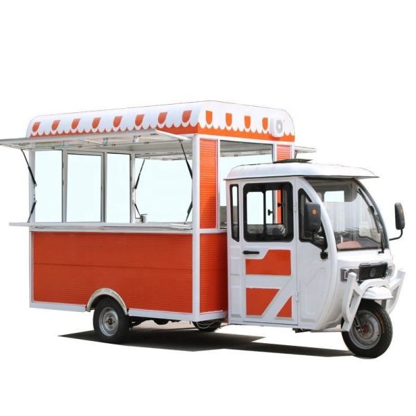 Food Processing 3 Wheel Ape Tuk Tuk Barbecue Motorcycle Cook Trailer