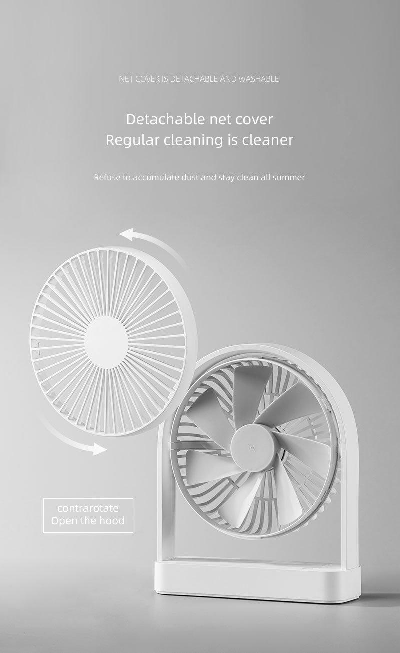 FUSMLI Factory Price Mini Rechargeable Portable Table  Fan 2000mah Summer Camping Trending Products Desk Fan