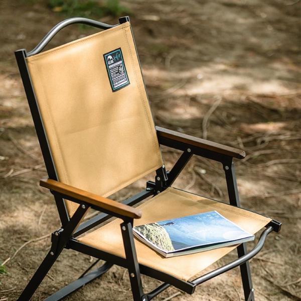 Skidproof Padded Aluminum Folding Camping Chair 54x52x78cm 100kg Capacity